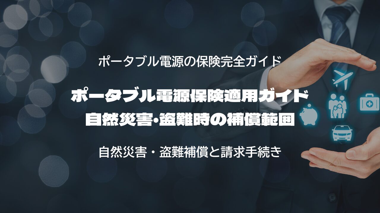 ポータブル電源保険適用ガイド｜自然災害・盗難時の補償範囲