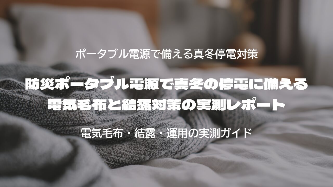 防災ポータブル電源で真冬の停電に備える 電気毛布と結露対策の実測レポート